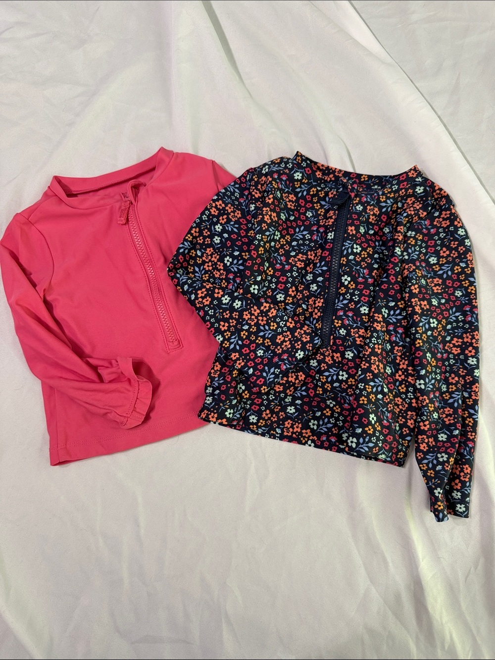 Kids' Long-Sleeve Rashguard Set - Pink and Floral